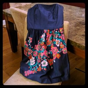 Lilly Pulitzer Strapless Floral Dress Size 8